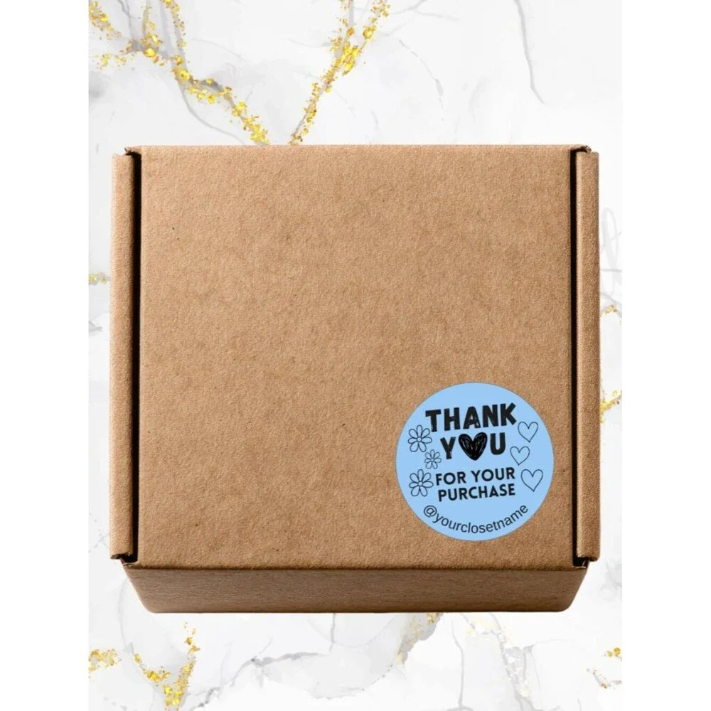 100 Thank you Stickers Thermal 2